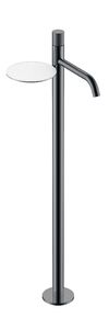 Смеситель Boheme STICK напольный для раковины SHINE GUN METAL SPIRALE 120-SGM.4 цвет вороненая сталь