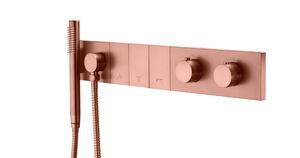 Смеситель Boheme ZODIAC THERMO с ручным душем COPPER BRUSHED 133-SYS-CB цвет медь