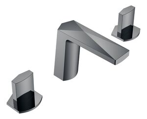 Смеситель Boheme врезной на 3отв. VENTURO Shine Gun Metall, ручка ICE 150-SGM-ICE цвет вороненая сталь