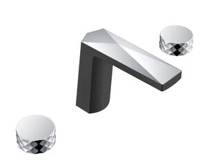 Смеситель для раковины Boheme VENTURO черный, хром, ручка DIAMOND 150-BCR-DIAMOND