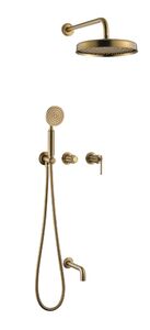 Смеситель Boheme встроенный + верхний + ручной душ + излив, ETERNA BRONZE 174-2-BR цвет бронза