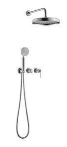 Смеситель Boheme встроенный + верхний+ ручной душ, ETERNA NICKEL BRUSH 174-NB цвет никель