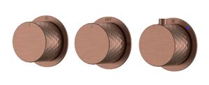 Смеситель Boheme встроенный с термостатом STICK DIAMOND BRUSHED BRONZE 3-проходной 124-T-3-BRB.1 цвет бронза