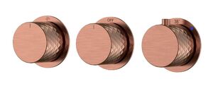 Смеситель Boheme встроенный с термостатом STICK DIAMOND COPPER BRUSHED 3-проходной 124-T-3-CB.1 цвет медь