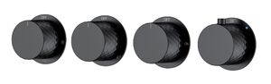 Смеситель Boheme Stick Diamond 124-T-5-B.1, для ванны и душа, c внутренней частью, термостатический, черный матовый