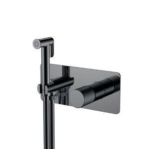 Гигиенический душ со смесителем Boheme Stick 127-SGM.4 Shine Gun Metal SPIRALE