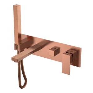 Смеситель Boheme для ванны встроенный Qubic Copper Brushed 474-2-CB цвет медь