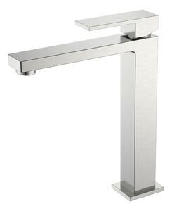 Смеситель для раковины высокий Boheme Qubic Brushed Nickel 472-NB