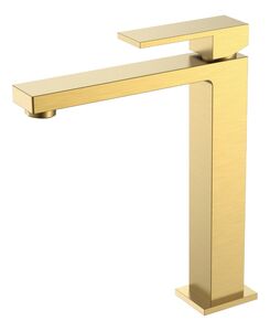 Смеситель для раковины высокий Boheme Qubic Matt Gold 472-MG