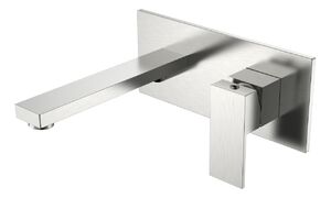 Смеситель для раковины из стены Boheme Qubic Brushed Nickel 475-NB