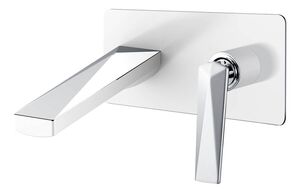 Смеситель для раковины из стены Boheme Venturo 375-W хром / белый 