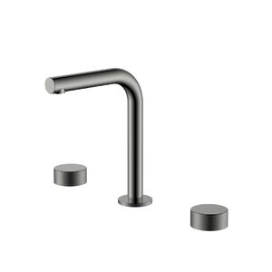 Смеситель Boheme на столешницу STICK SPIRALE на 3 отв. Gun Metal 152-GM.4 цвет вороненая сталь