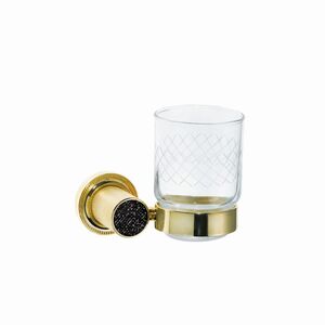 Стакан настенный Boheme Royal Cristal 10924-G-B золото