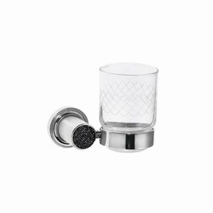Стакан настенный ROYALE CRISTAL BLACK ХРОМ Boheme 10924-CR-B