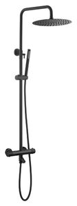 Душевая система c термостатом Boheme Uno 468-T-B Black с изливом