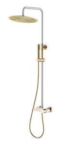 Стойка для душа STICK WHITE DIAMOND GOLD 128-WG цвет белый глянец