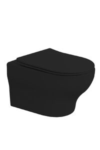 Boheme 978-SET-B Унитаз подвесной FIORE Черный матовый c крышкой, функция Торнадо