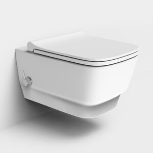 Унитаз подвесной Boheme Bello 971-2-MW безободковый с функцией биде без сиденья, белый матовый