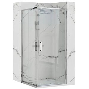 Душевой уголок Loranto NEO 100x100x190 прозрачное закаленное стекло 5 мм, профиль серебро (CS-21809-100)