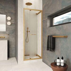 Душевая дверь Vegas-glass Z Inside 70 03 02 стекло шиншилла, профиль золото матовое, 70х200 см. Размер регулировки 69-71 см.