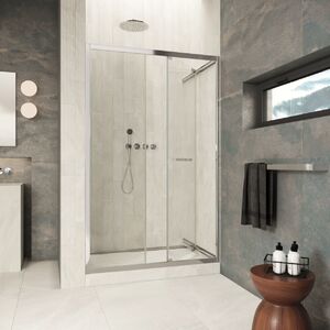 Душевая дверь Vegas-glass ZP Inside 110 08 01 стекло прозрачное, профиль глянцевый хром, 110х200 см. Размер регулировки 109-111 см.