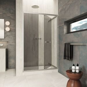 Душевая дверь Vegas-glass ZP Inside 110 04 07 стекло графит, профиль никель, 110х200 см. Размер регулировки 109-111 см.