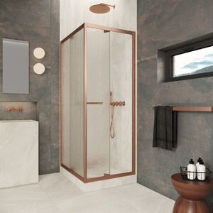 Душевой уголок Vegas-glass Z+ZPV Inside 60*80 12 02 стекло шиншилла, профиль медь, 60х80 см