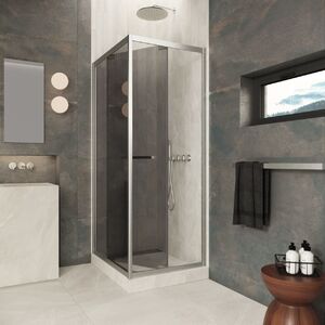 Душевой уголок Vegas-glass Z+ZPV Inside 60*80 04 07 стекло графит, профиль никель, 60х80 см
