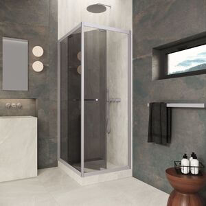 Душевой уголок Vegas-glass Z+ZPV Inside 70*70 07 07 стекло графит, профиль матовый хром, 70х70 см