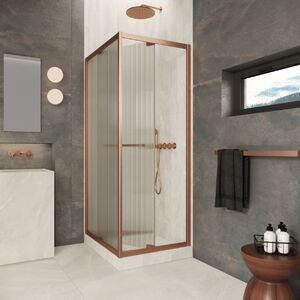 Душевой уголок Vegas-glass Z+ZPV Inside 80*90 12 Moru стекло Moru, профиль медь, 80х90 см