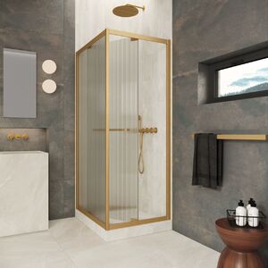 Душевой уголок Vegas-glass Z+ZPV Inside 90*100 03 Moru стекло Moru, профиль золото матовое, 90х100 см