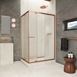 Душевой уголок Vegas-glass ZP+ZPV Inside 120*90 12 02 стекло шиншилла, профиль медь, 120х90 см