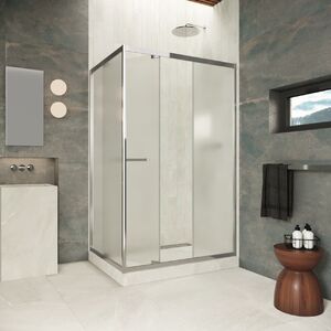Душевой уголок Vegas-glass ZP+ZPV Inside 130*90 08 10 стекло сатин, профиль глянцевый хром, 130х90 см