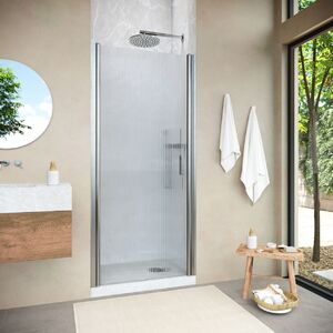 Душевая дверь Vegas Glass EP NOVO h2000 90 04 Moru профиль никель, стекло Moru. Размер регулировки 87,5-92,5 см