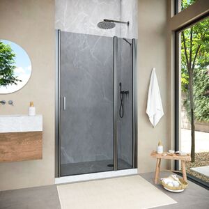 Душевая дверь Vegas Glass EP-F-1 NOVO h2000 100 11 07 R профиль оружейная сталь, стекло графит. Размер регулировки 98,5-103,5 см