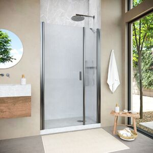 Душевая дверь Vegas Glass EP-F-2 NOVO h2000 115 11 Moru L профиль оружейная сталь, стекло Moru. Размер регулировки 112-117 см