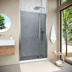 Душевая дверь Vegas Glass EP-F-2 NOVO h2000 150 04 07 L профиль никель, стекло графит. Размер регулировки 147-152 см