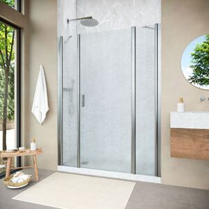 Душевая дверь Vegas Glass EP-2F NOVO h2000 180 04 02 R профиль никель, стекло шиншилла. Размер регулировки 178-183 см