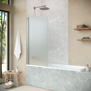 Шторка для ванны Vegas Glass EV NOVO 76 04 10 L  профиль никель, стекло сатин