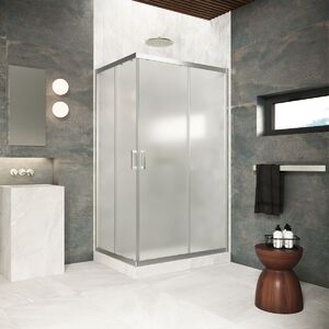 Душевой уголок Vegas Glass ZA-F Protec 120*95 04 10  профиль никель, стекло сатин