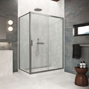 Душевой уголок Vegas Glass ZP+ZPV Protec 180*100 11 02  профиль оружейная сталь, стекло шиншилла