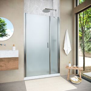 Душевая дверь в нишу Vegas Glass EP-F-2 NOVO h2000 170 04 10  L  профиль никель, стекло сатин. Размер регулировки 167-172 см.