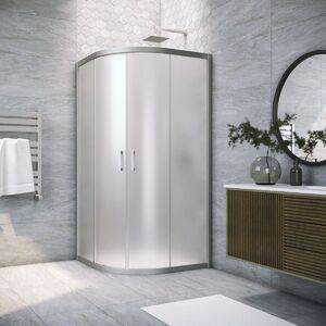 Душевой уголок Vegas Glass 110х110 см, ZS NOVO 110 07 10 профиль матовый хром, стекло сатин