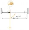 Душевая дверь CEZARES SLIDER-B-1-100/110-GRIGIO-NERO стекло тонированное, регулировка 100-110 см