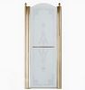 Душевая дверь Migliore Diadema 90 ML.DDM-22.592.TR.DO петля слева, профиль золото, стекло прозрачное/декор