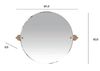 Зеркало круглое 60 см. Tiffany World серия Harmony (бронза) TWHA023