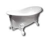 Классическая ванна из искусственного камня PAA Victoria 170x83 с белыми фигурными ножками