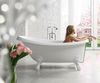 Классическая ванна из искусственного камня PAA Victoria 170x83 с белыми фигурными ножками
