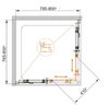 Душевой уголок CEZARES ECO-O-A-2-80-P-Cr профиль хром, стекло матовое 80x80 см