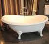 Классическая ванна из искусственного камня PAA Victoria 170x83 с белыми фигурными ножками